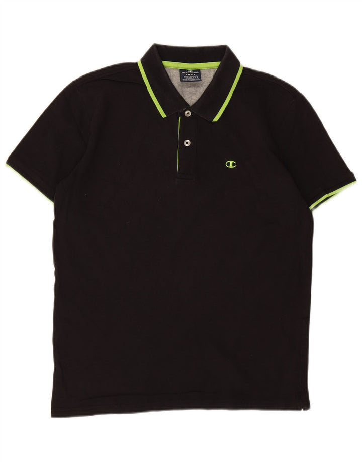 CHAMPION Mens Polo Shirt Small Black