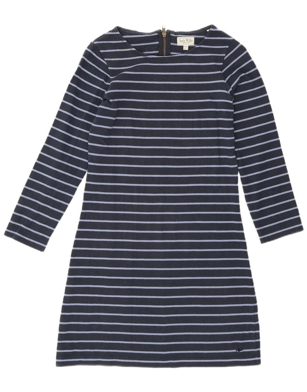 Damska sukienka T-shirt z długim rękawem Jack Wills UK 8 w małe granatowe paski