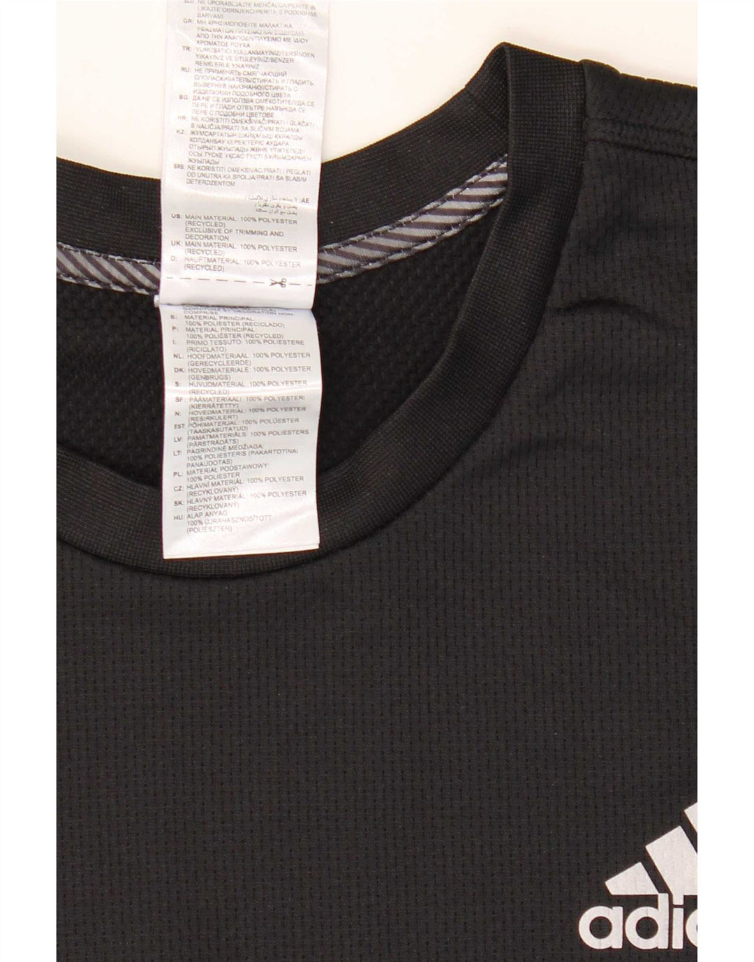 Adidas Męskie Aeroready Top z długim rękawem, duży czarny poliester z blokami kolorów