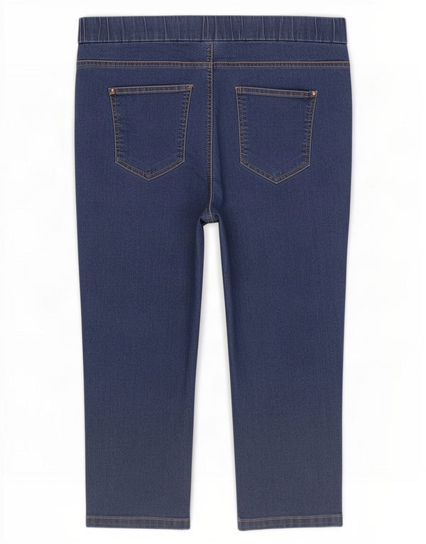 Marks & Spencer Damskie Jeansy Capri UK 18 XL W38 L21 Niebieskie Bawełniane