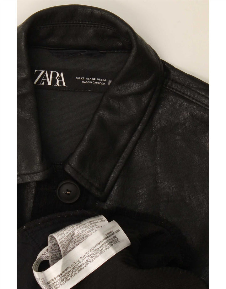 Damska koszula oversize Zara UK 6 XS, czarna, poliestrowa