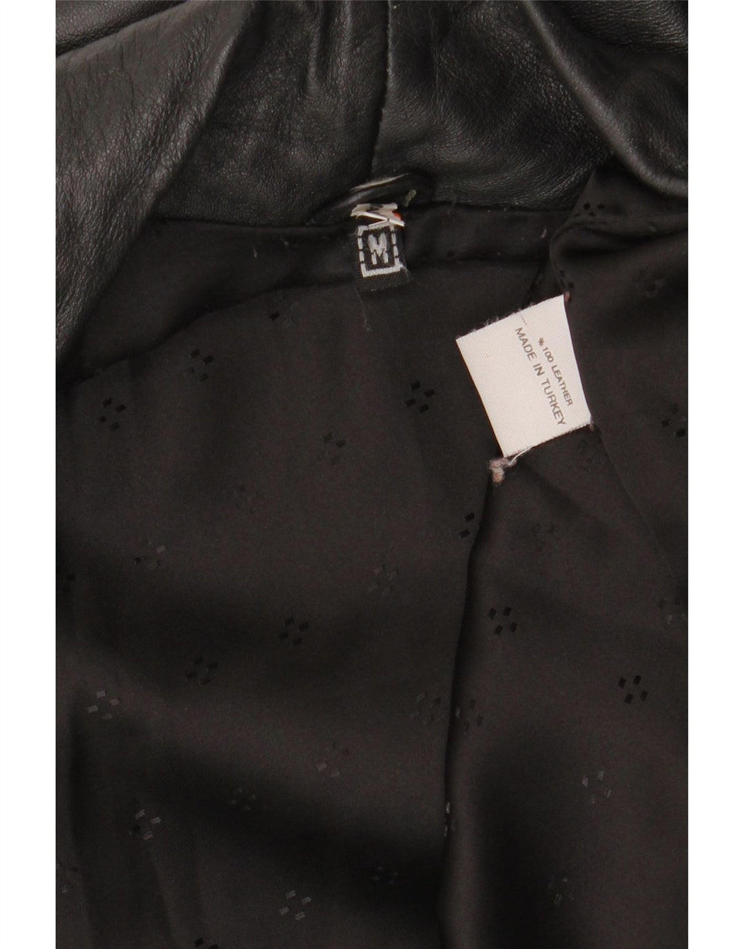 VINTAGE damski płaszcz skórzany oversize UK 14 średniej czarnej skóry