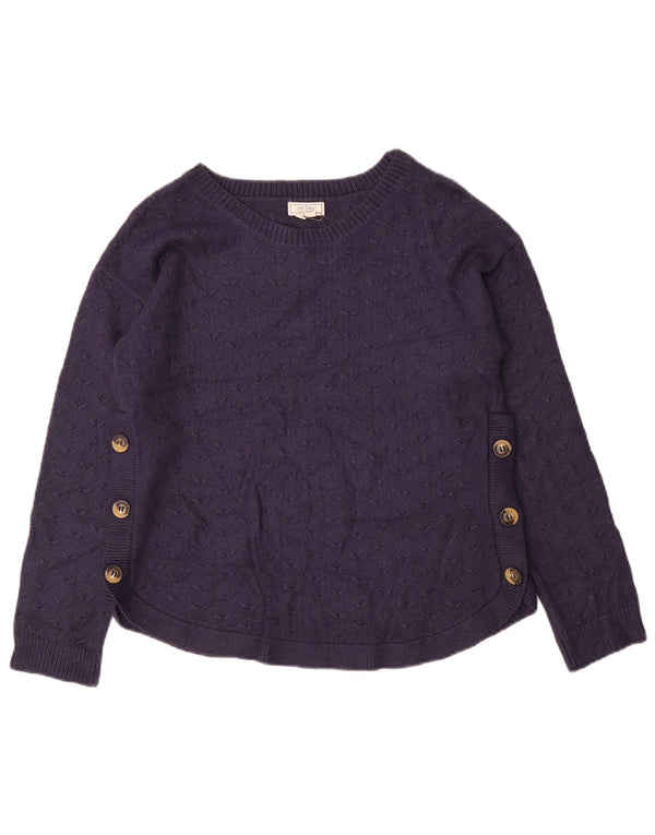 Damski sweter Fat Face z dekoltem w łódkę UK 8 Small Granatowa wiskoza