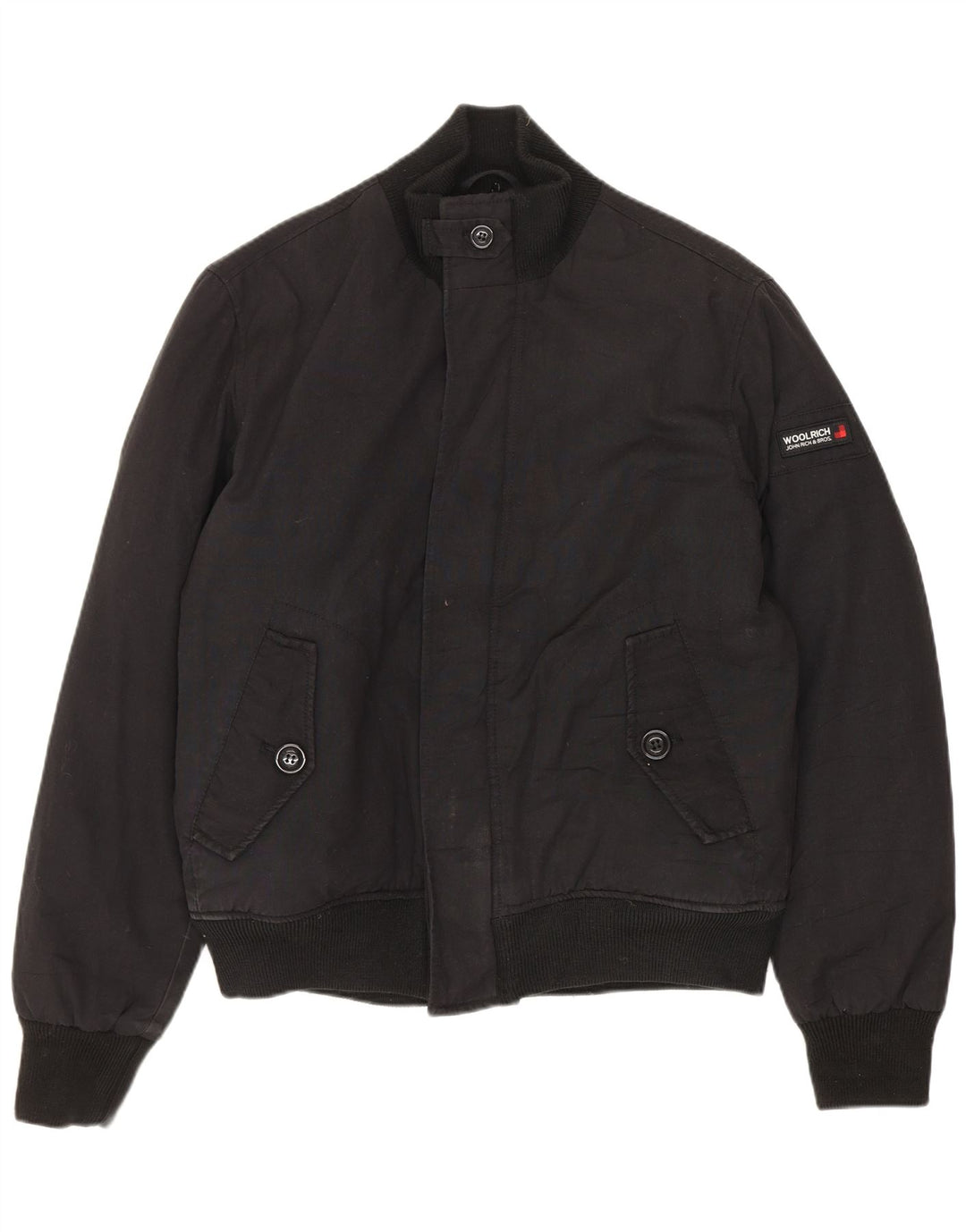 Męska kurtka wiatrówka Bomber Woolrich UK 36, mały, czarny poliester