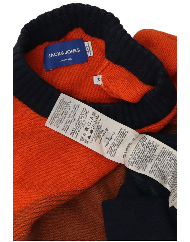 Męski sweter Jack & Jones z okrągłym dekoltem, w średnie, wielokolorowe paski