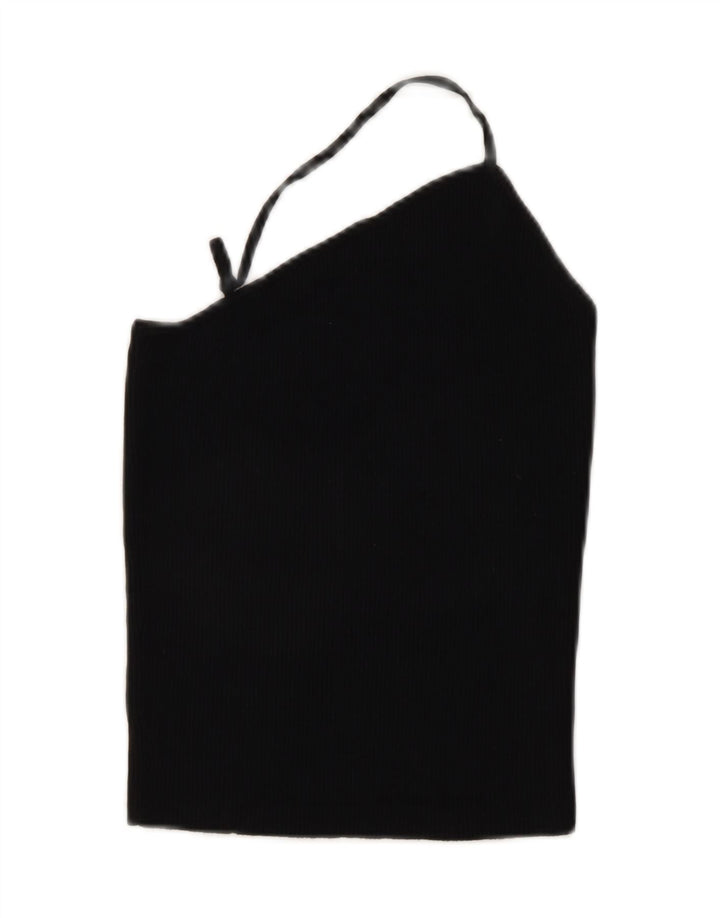 Damski top z odkrytymi ramionami Zara UK 8 Small, czarna wiskoza