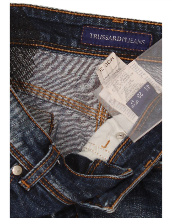 TRUSSARDI Womens Slim Jeans W27 L29 Blue Cotton