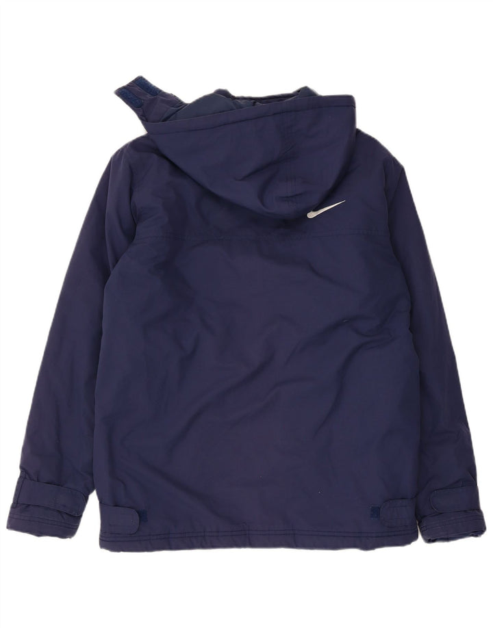 Chłopięca kurtka wiatrówka z kapturem Nike 13-14 lat XL, granatowa, poliestrowa