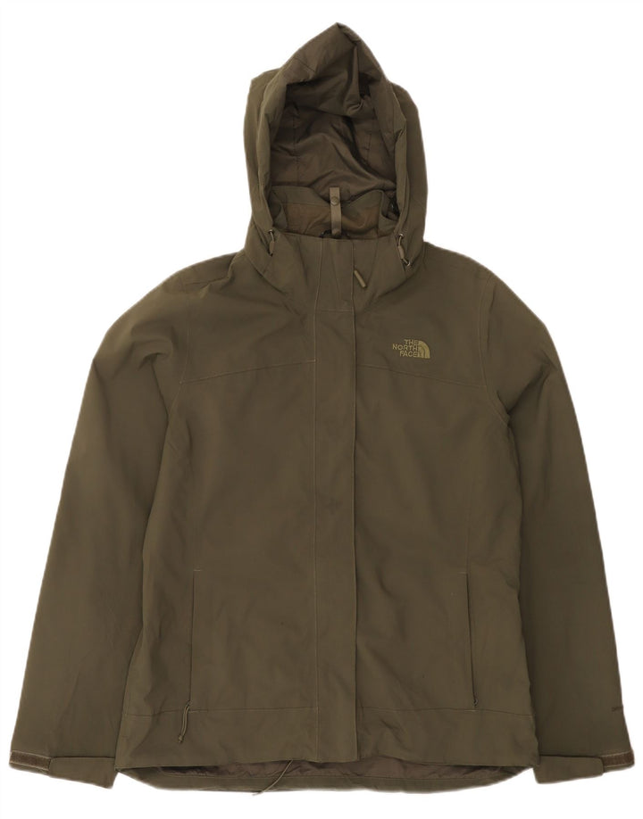Damska kurtka wiatrówka z kapturem The North Face UK 14, średni khaki