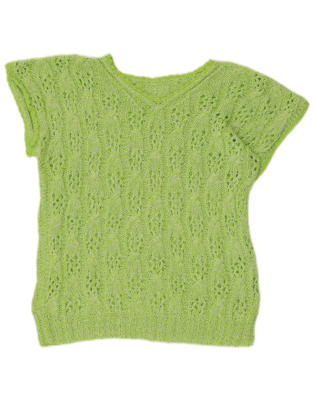 VINTAGE Womens Crop Vest Tank Top UK 12 Medium Green
