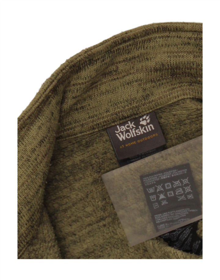 Męska kurtka dresowa JACK WOLFSKIN, mała, poliestrowa w kolorze khaki