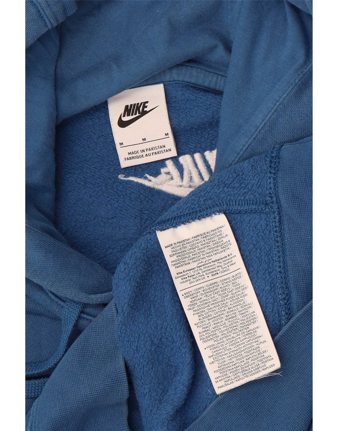 Męski sweter z kapturem Nike Graphic, średni niebieski, bawełniany