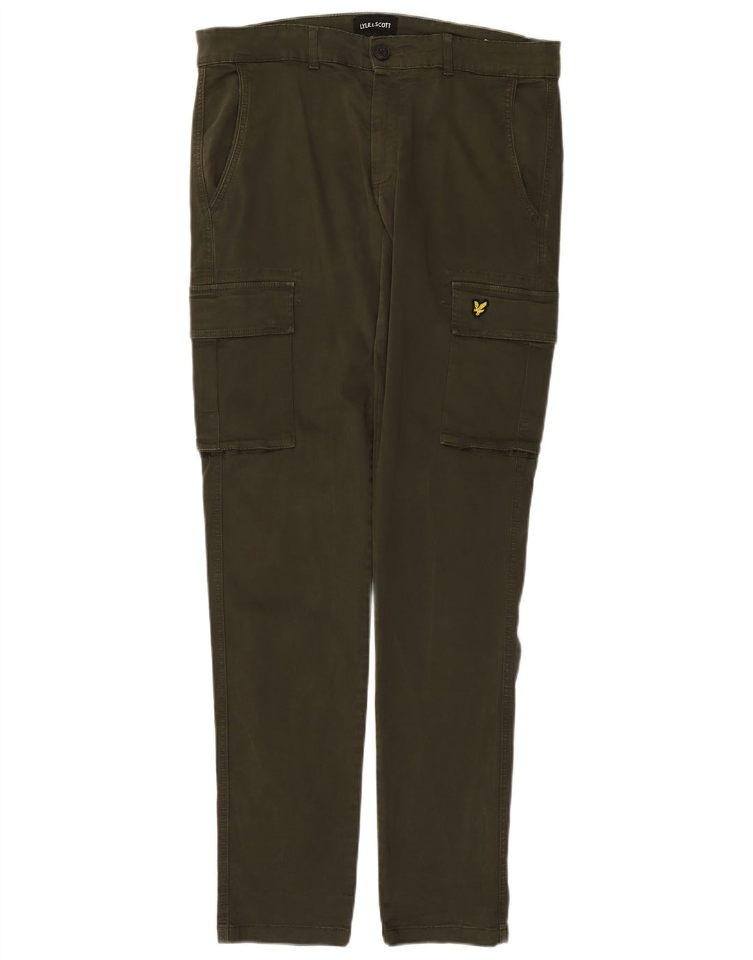 Męskie spodnie cargo LYLE & SCOTT W34 L34, bawełna khaki
