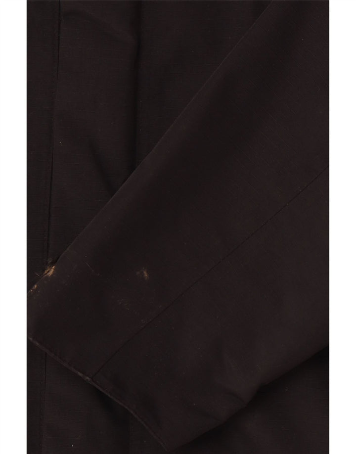 Męska kurtka przeciwdeszczowa z kapturem JACK WOLFSKIN UK 42, duża, czarna, poliamidowa
