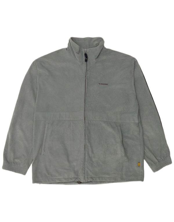 Diadora Męska welurowa kurtka dresowa UK 44 2XL Niebieski poliester