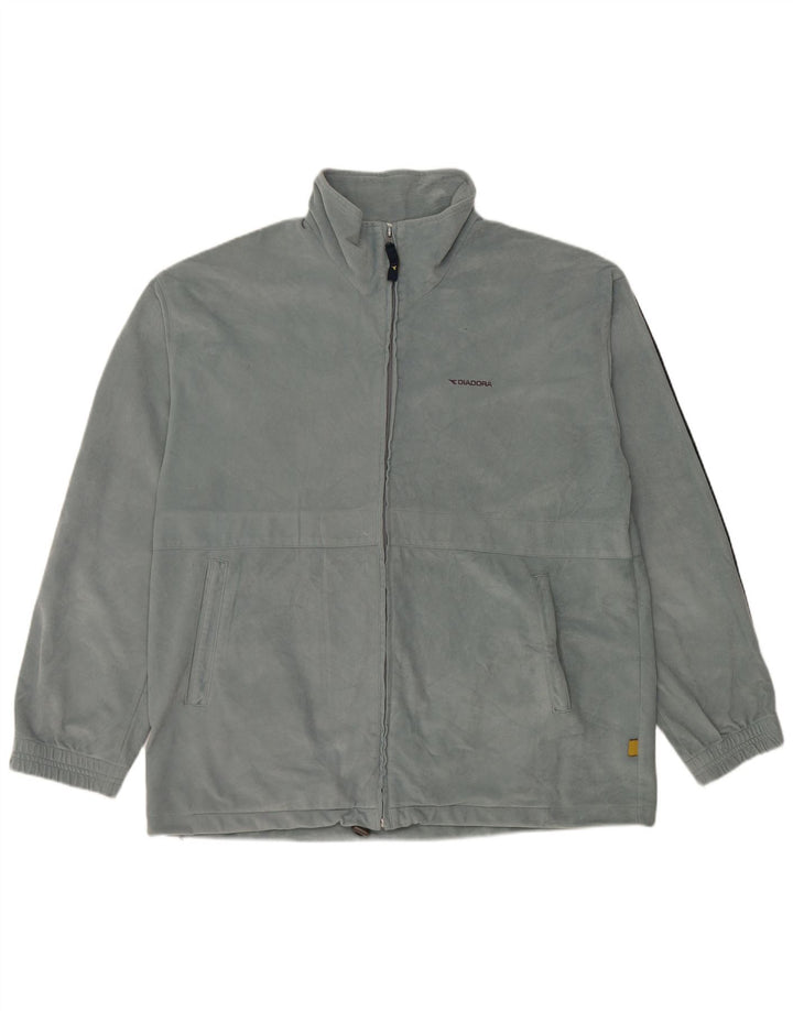 Diadora Męska welurowa kurtka dresowa UK 44 2XL Niebieski poliester