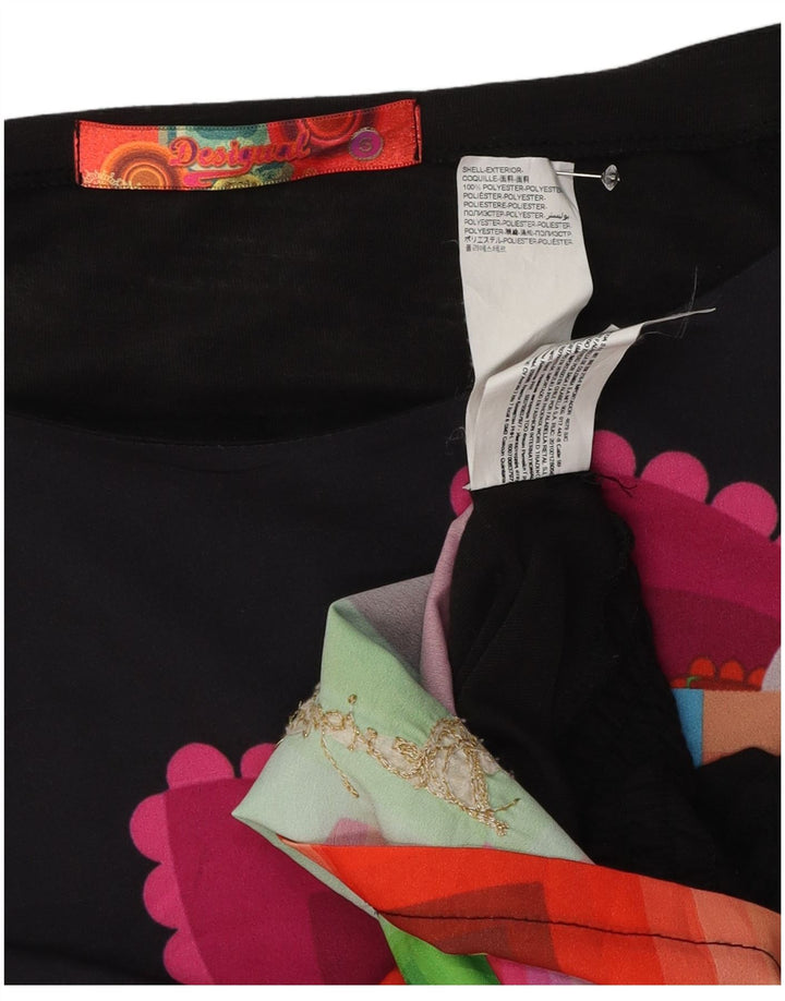 Damski top Desigual Oversize Graphic Off Shoulder UK 10 Small Black