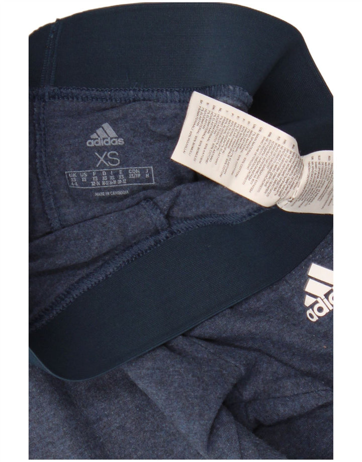 Legginsy damskie ADIDAS UK 4/6 XS, granatowe, bawełniane