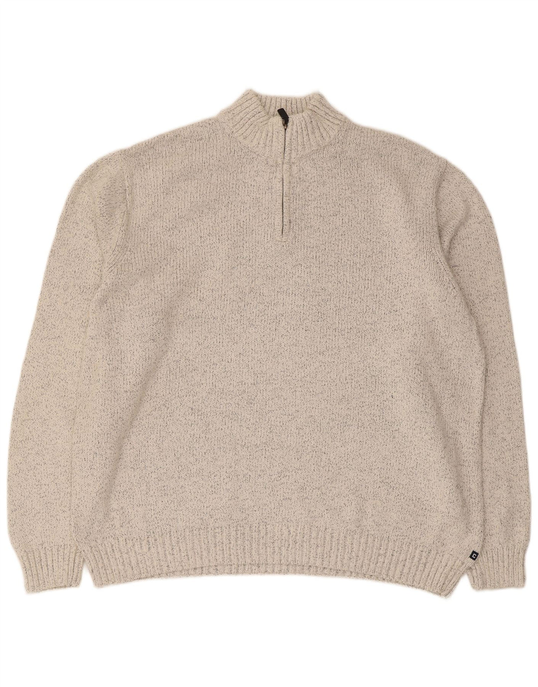 Męski sweter zapinany na zamek Chaps 2XL Szary, bawełniany nakrapiany