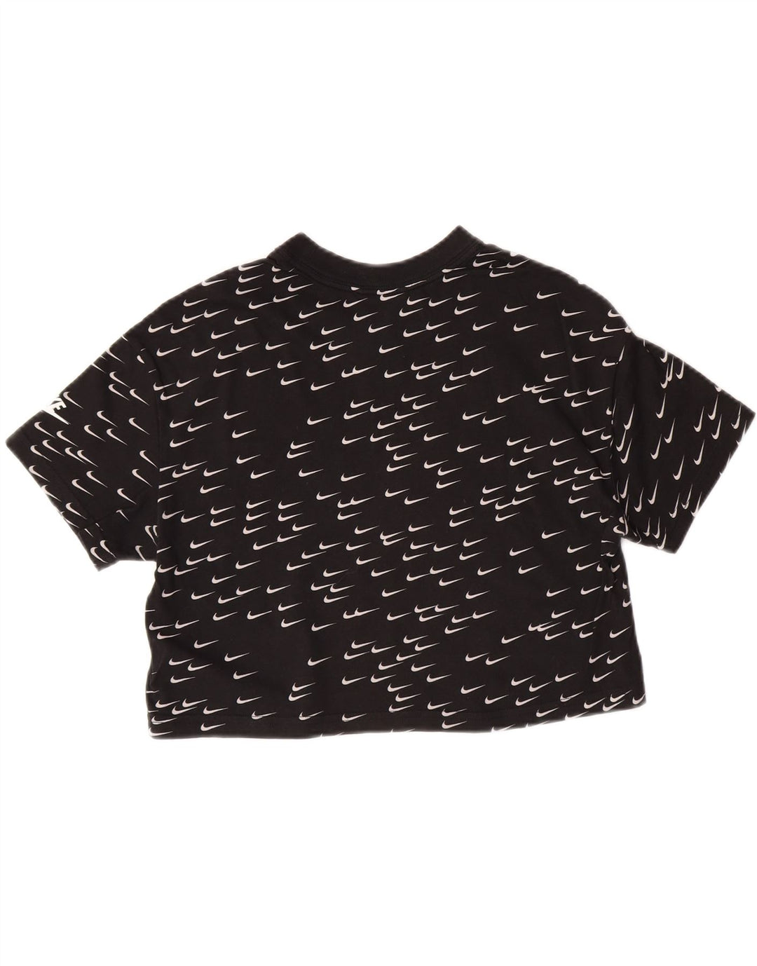 NIKE Womens Oversized Crop Graphic T-Shirt Top UK 10 Small Black Vintage Nike and Second-Hand Nike from Messina Hembry 