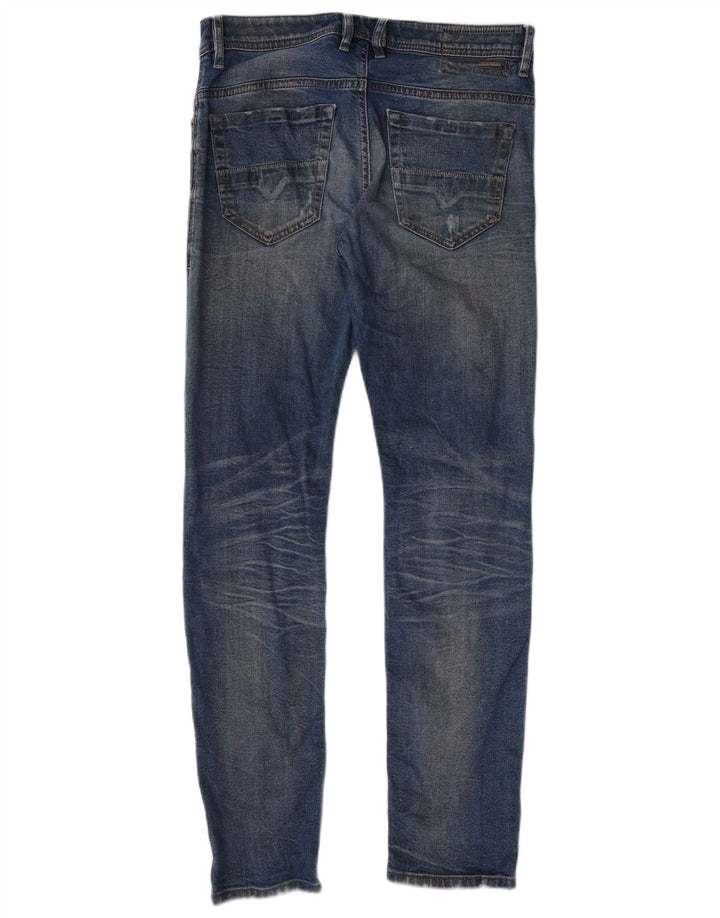 Diesel Męskie Thommer Distressed Slim Skinny Jeans W31 L32 Niebieskie bawełniane