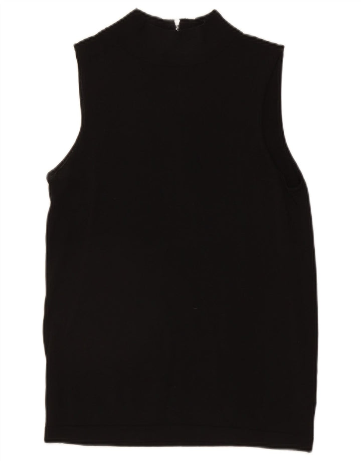 Top damski pod kamizelkę Reiss UK 14 Large, czarna wiskoza
