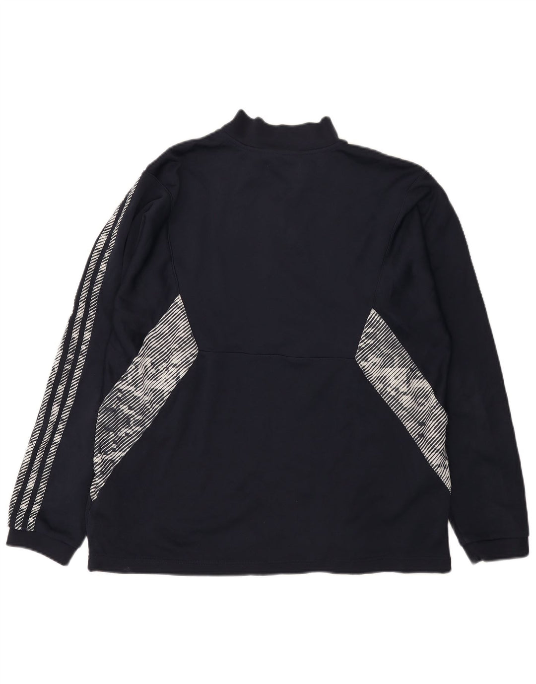 Męska bluza Adidas z zamkiem błyskawicznym, duża, granatowa, z blokami kolorów