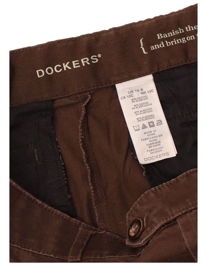 DOCKERS Damskie proste spodnie na co dzień US 10 Large W34 L29 Brązowa bawełna