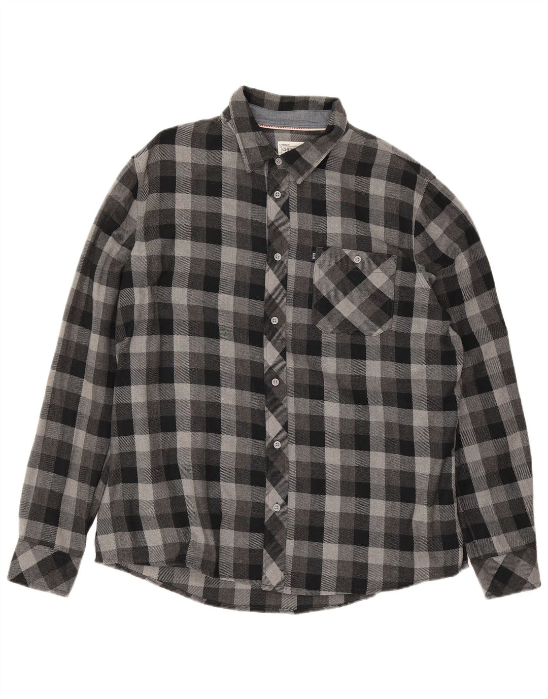 Męska koszula flanelowa Cherokee 2XL, bawełniana szara krata