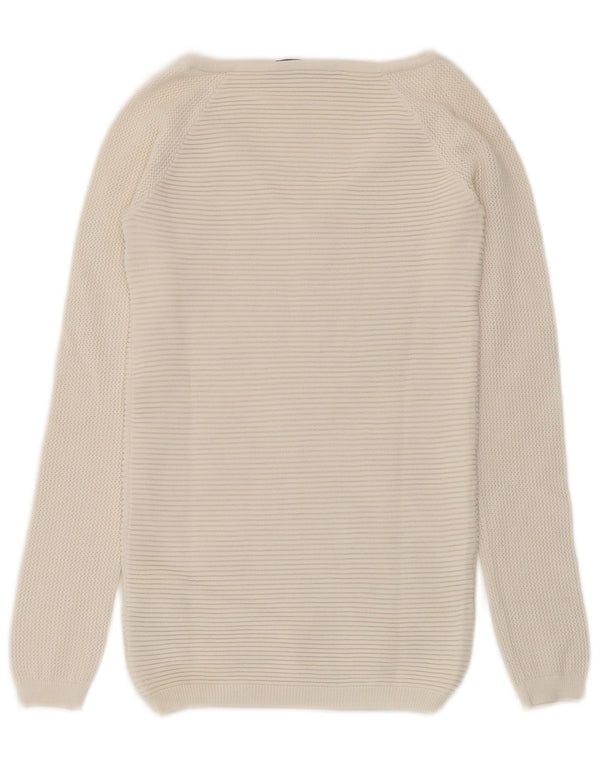 Sweter damski Guess z dekoltem w kształcie litery V, UK 4 XS, biała wiskoza