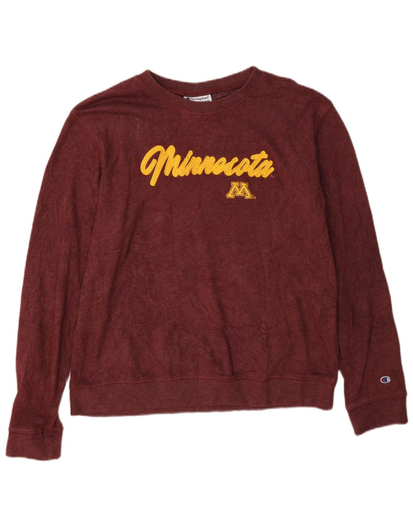 Damska bluza Champion Minnesota Graphic Jumper UK 16, duża, bordowa