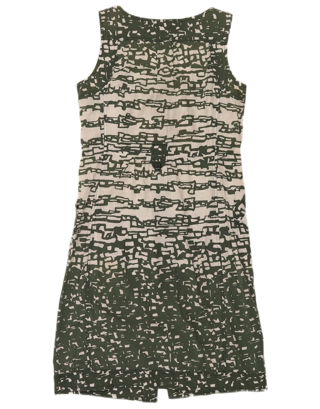 MARELLA Damska sukienka koszulowa bez rękawów UK 12 Średni zielony geometryczny