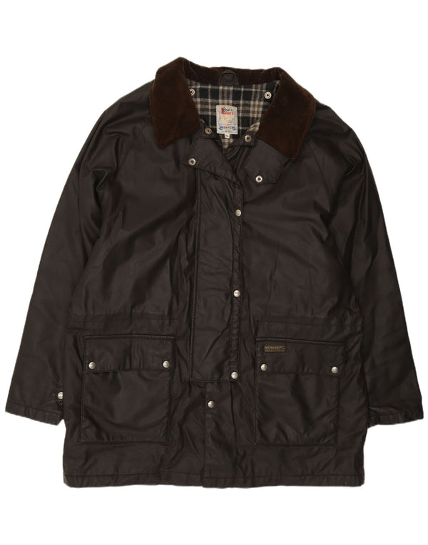 Męska kurtka z woskowanej bawełny Roy Rogers UK 42 XL, brązowa bawełna
