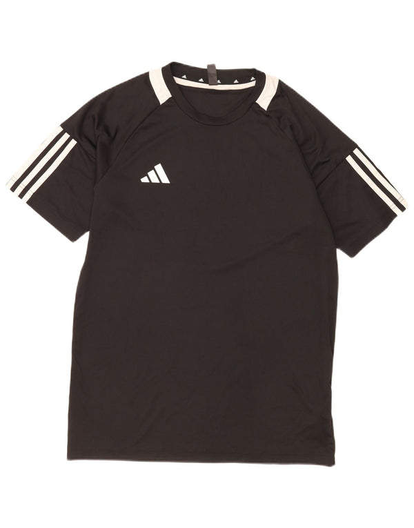 Męska koszulka Adidas Aeroready Top, mała, czarna, z poliestru z blokami kolorów