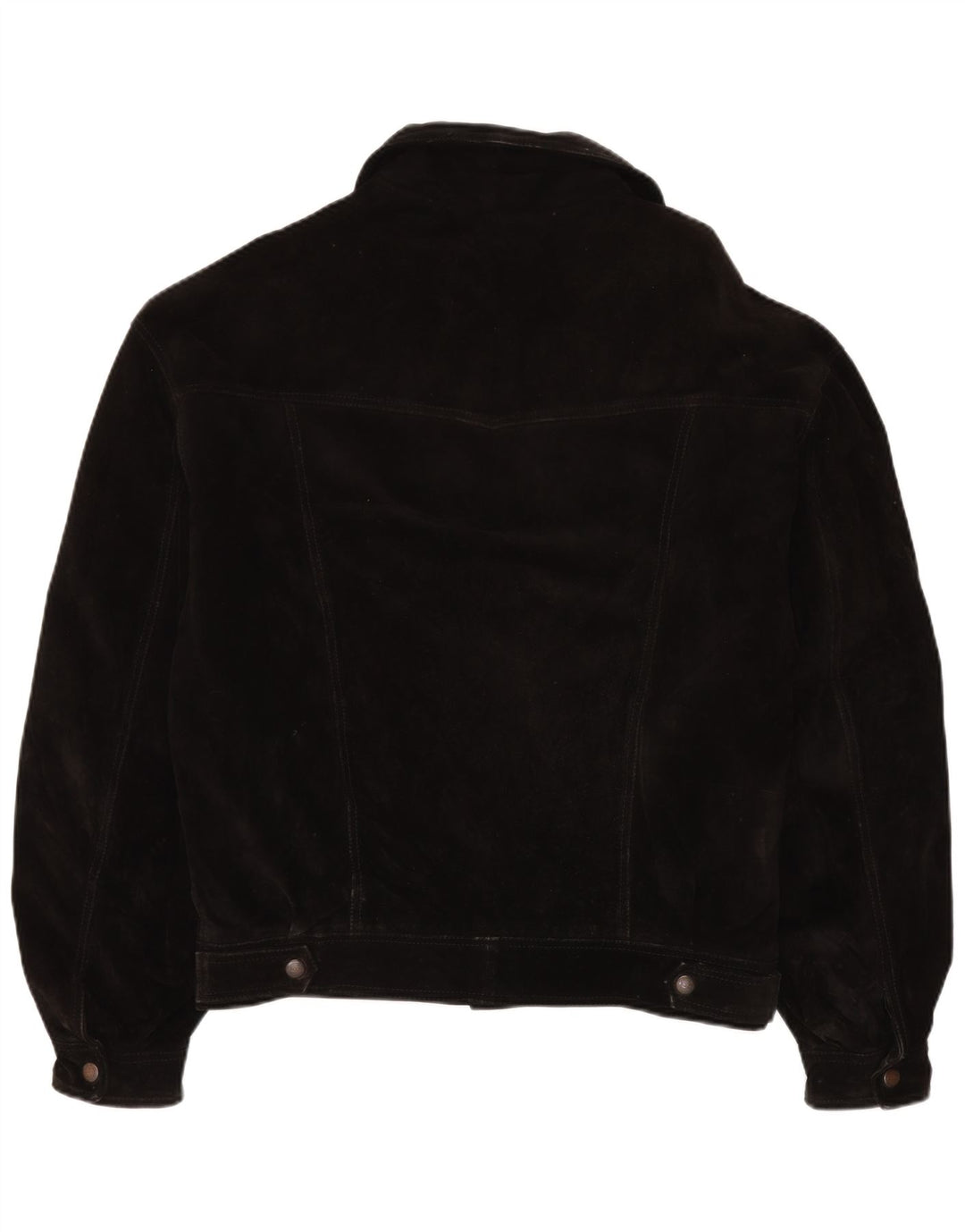 Vintage męska zamszowa kurtka bomber IT 50 duża czarna skóra