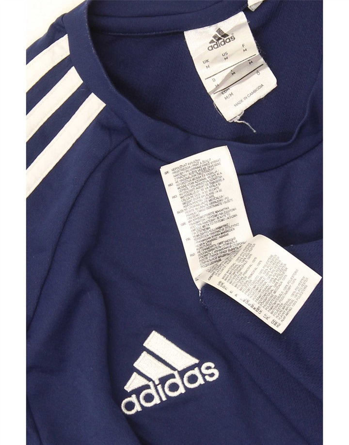 Adidas Męska koszulka Climalite Top, średnia, granatowa, poliester z blokami kolorów