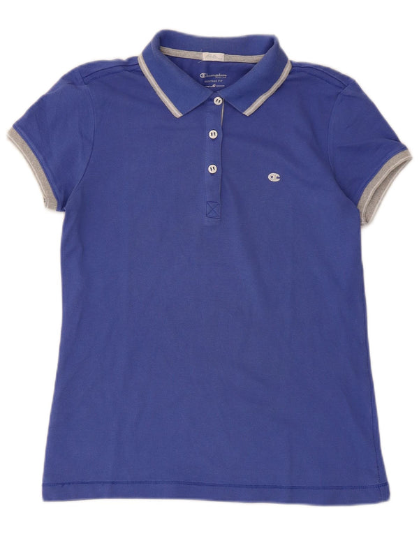 Damska koszulka polo Champion Heritage Fit UK 12 w kolorze średnioniebieskim