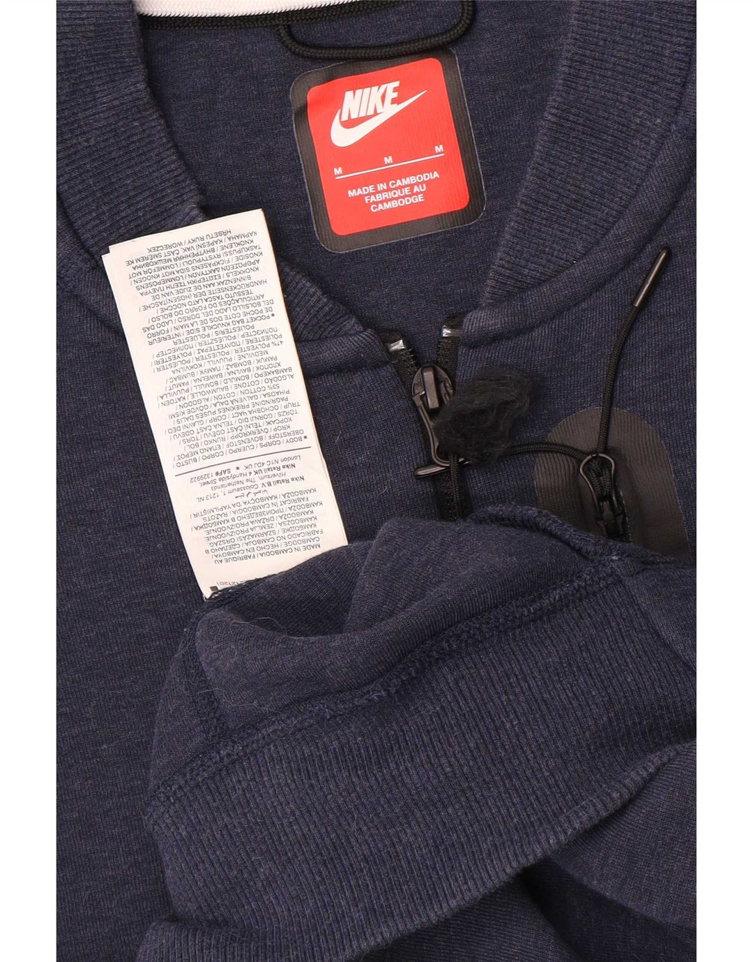 Kurtka męska dresowa Nike, średnia, granatowa, bawełniana