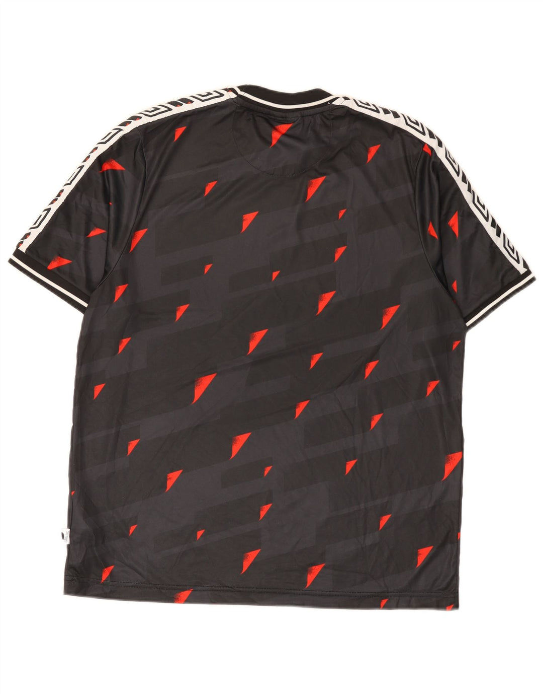 Męska koszulka z grafiką Umbro, duży czarny geometryczny poliester
