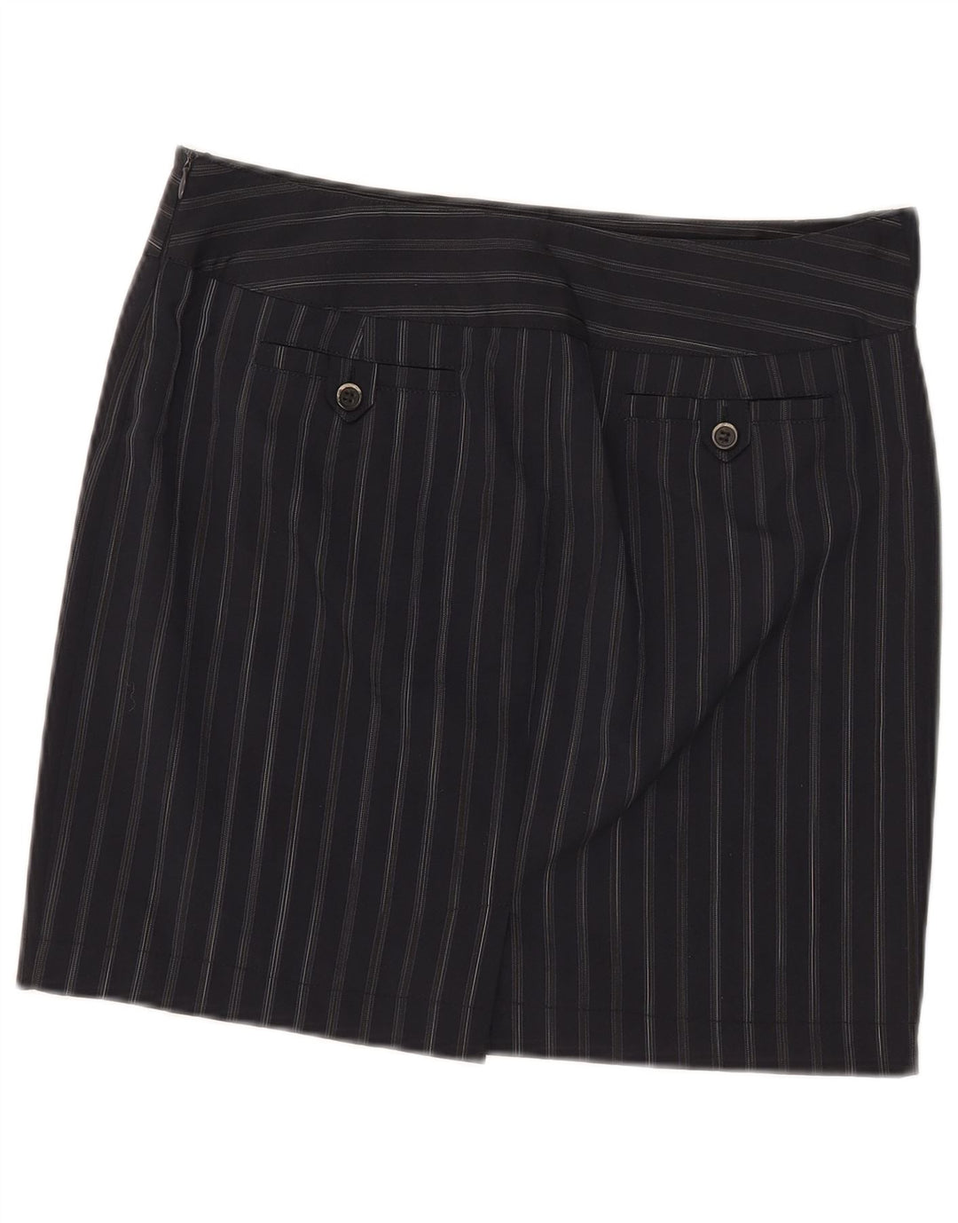Damska mini spódniczka Marella UK 12 Medium W32 Granatowy poliester w prążki