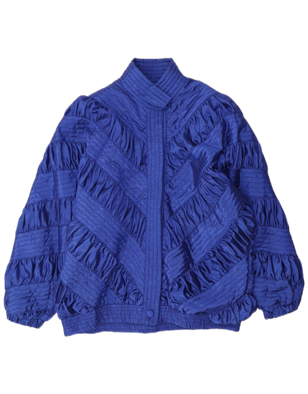 Vintage damska kurtka bomber UK 18 XL niebieska