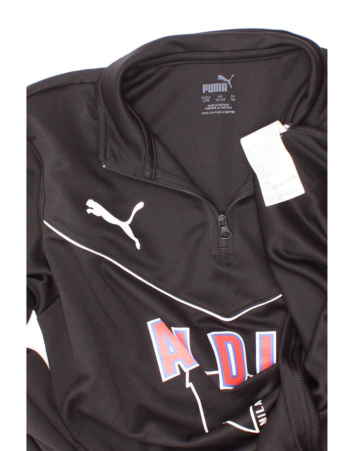 Chłopięcy dres Puma Scuola Calcio z graficznym pulowerem, 13-14 lat, czarny