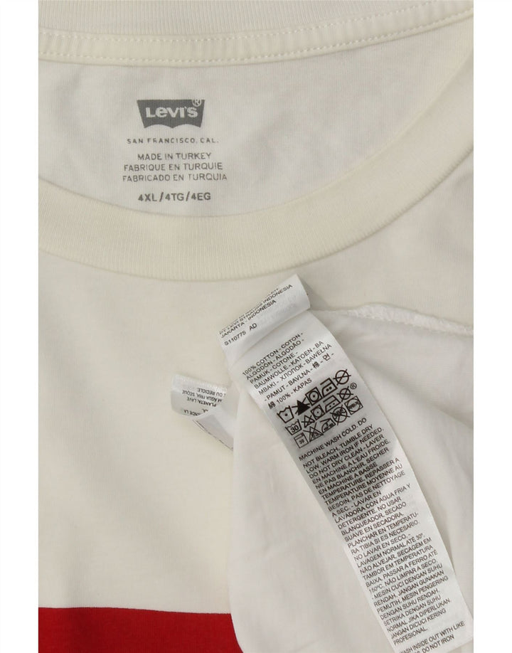Męska koszulka z grafiką Levi's Top 4XL Biała bawełna