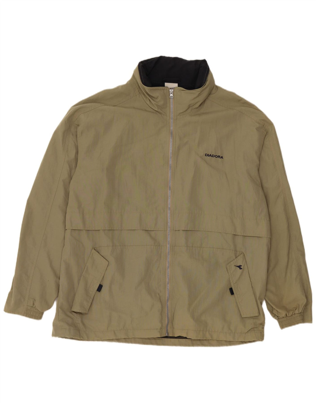 Męska kurtka przeciwdeszczowa z kapturem DIADORA UK 42 XL Khaki, poliamid