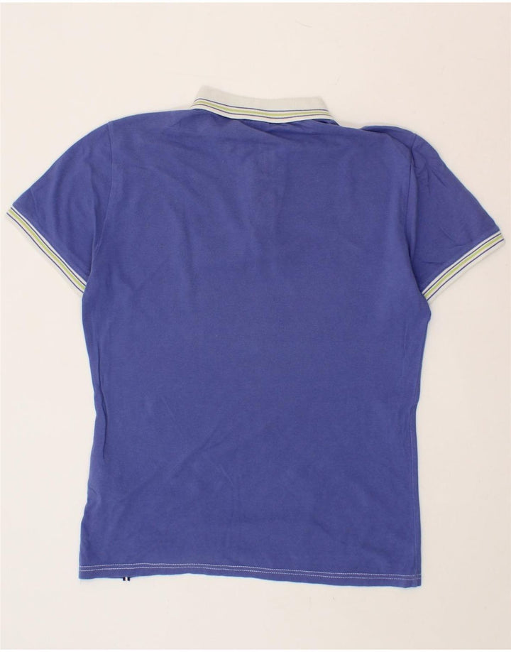 TRUSSARDI Mens Polo Shirt Large Blue Cotton Vintage Trussardi and Second-Hand Trussardi from Messina Hembry 