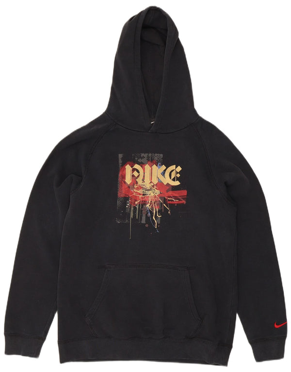 Chłopięca bluza z kapturem Nike z grafiką 13-14 lat XL, czarna, bawełniana, sportowa
