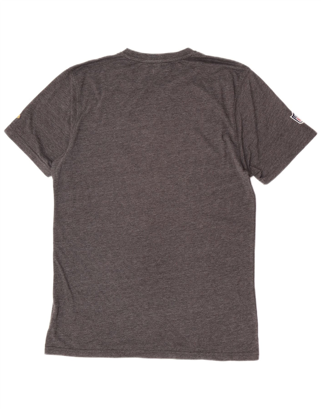 Męski T-shirt z grafiką New Era, duży, szary, bawełniany