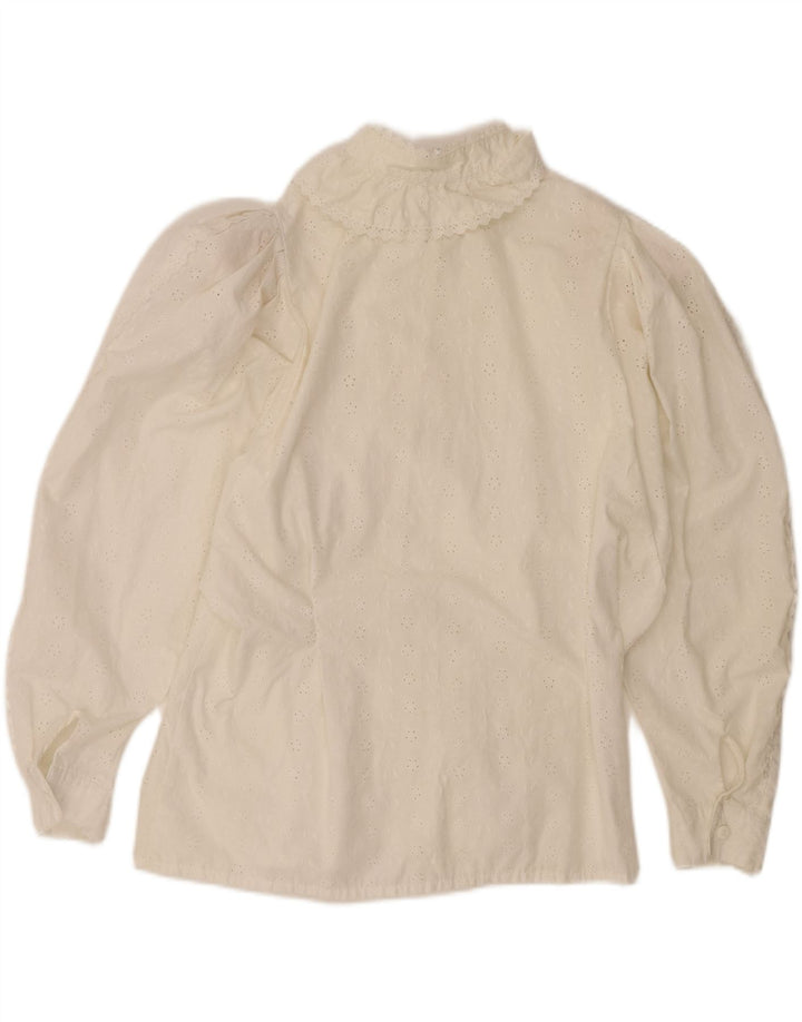 Damska koszula z falbanką Yessica EU 46 XL, biały poliester