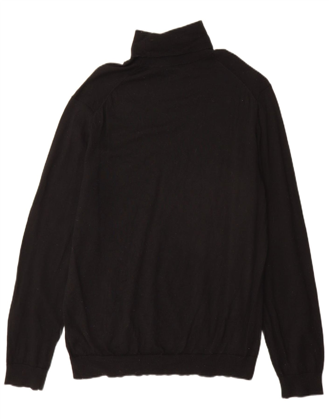 Marks & Spencer Męski sweter z golfem XL, czarna, wełna merynosów