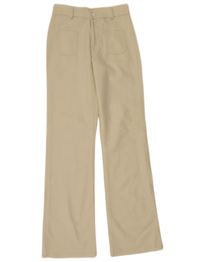 Vintage damskie spodnie typu bootcut EU 40 Medium W30 L33 beżowe